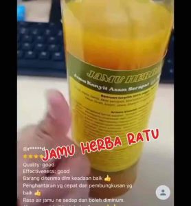 Jamu Herba Ratu | Juice Kunyit Asam Serapat + Manjakani & Sirih | 500ml Homemade