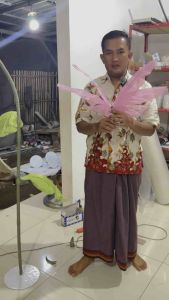 Bunga Giant Flower Bunga Hiasan Kain Organdi Model Kupu Kupu Dekorasi Pelaminan ukuran 60cm x 33cm