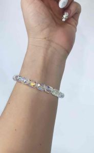 Lắc tay đá pha lê cao cấp ánh chiếu mạnh lấp lánh bắt sáng đẹp