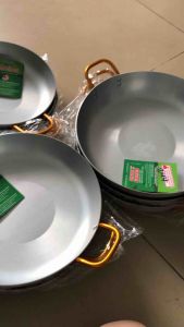 Chảo Nhôm Cắt Quai Vàng Đáy Bằng Kim Hằng Chính Hãng Size 18 20 22 24 26 28 30