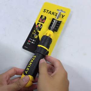 Stanley Multi-bit Ratchet Screwdriver with 10 bits and bit storage