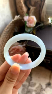 Jade bangle 50.6mm singapore can view and try grade A type