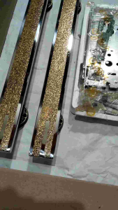 Termewah handle pintu stainless motif gold antik 45cm gagang pintu mewah