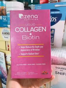 [ Date 01/2027 ] Collagen Dạng Nước KHÔNG ĐƯỜNG Zena Nutrition Liquid Collagen + Biotin 900ml Của Mỹ.