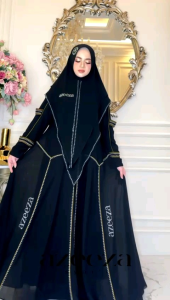 Desain Syari untuk Wanita: Gamis Set Syari Premium oleh Azeeza