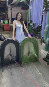 โง่ดักปลาสูง90เซน/70เซน ยาว(1.5เมตร-15เมตร) (ขนาดตา 2เซน/3เซน) เหล็กใหญ่(ชุบกันสนิม)