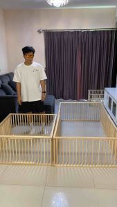 คอกไม้ sizeM (เเบบพิเศษ) คอกหมา คอกกระต่าย คอกสัตว์เลี้ยง กรงหมา กรงสุนัข กรงสัตว์เลี้ยง กรงเเมว