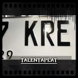 plat mobil font baru warna hitam dan putih Bahan 08A (Cukup Tebal) Logo korlantas Polri Timbul