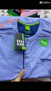 Kaos Oblong Kancing 3 Lengan Pendek Bahan Katun