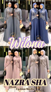 NEWLUSI WILONA VANESHA DRESS: Baju Dress Gamis Wanita Muslimah