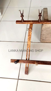 Pion/kanco joran timbang full set +dudukan golong kayu Ruyung istimewa