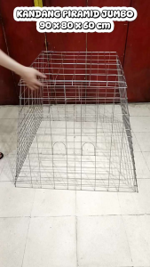 KANDANG AYAM PIRAMID JUMBO 90X80X60 CM