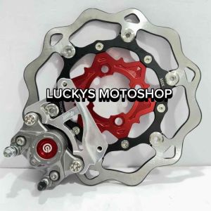KALIPER 2 PISTON COIN + PIRINGAN CARKAM DEPAN 260MM MODEL GALFER PNP BEAT VARIO SCOOPY