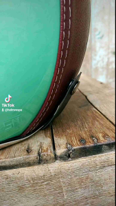 Helm Vespa Retro Green Relax Avatar Maroon