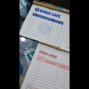 NOTA COSTUM / NOTA NAMA TOKO SENDIRI (MIN 6 BUKU) / Uk 1/6 3 PLY (25 SET 75 LEMBAR) / NOSA OLSHOP / NOTA OLSHOP SENDIRI / NOTA LAUNDRY / NOTA BENGKEL MOTOR / CUSTOM SUKA SUKA / Y&HYudhagrafika