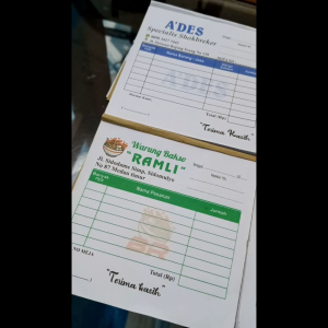 TERMURAH BEST LAZADA Nota Custom 1/6 Gratis Desain & Logo Nama Sendiri Y&H YUDHA GRAFIKA