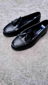 Alex Shoes A-112 Mens Real Cow Leather Loafers with Tassle and Kiltie Design Marikina Made Footwear Formal Shoes Elegant Black Brown