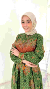 GAMIS BATIK MUSLIMAT NU TERBARU 2025 SERAGAM PENGAJIAN WANITA NU SEMI SUTERA EKSKLUSIF MAYUNG JUMBO