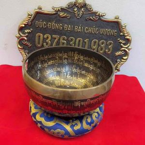 Chuông Đồng Tây Tạng Hình Bát Hát Phật Giáo