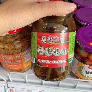 Trái ớt lột vỏ ngâm nhập khẩu Đài Loan 450g 玉英剝皮辣椒