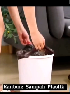 10PACK Kantong Plastik Sampah Dengan Pakai Tali 1Pack Isi 15Lembar Dapat 150Lembar 45x50cm