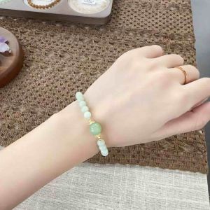 Peppermint Green Hetian Jade Bracelet 6mm