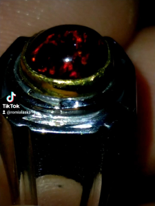 batu kalimaya Banten jenis Cristal ring monel no 8 real pick