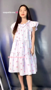 Dress Dolly rampel susun model balon dress wanita kekinian terbaru