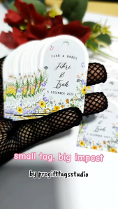 LZDGT006 - 100pcs Personalized Thank You Stickers & Gift Tags – Terima Kasih Labels for Weddings & Gifts Kad Kahwin Murah