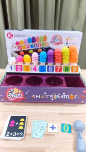 🏅Kids learning🏅ของเล่นไอติม ร้านขายไอติม ice-cream Tower ร้านขายไอติมสอนเลข