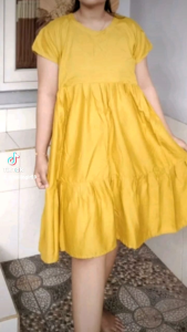 DRESS RAFLE MIDI WANITA DEWASA