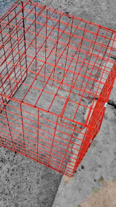 CHICKEN CAGE 2x2x2 COATED RED SQUARE PEN CHICKEN CAGE