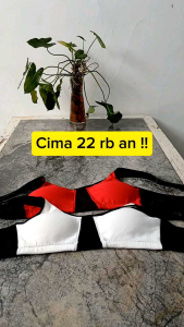 Paket 3 pcs Bra BH Wanita Sport Premium tanpa kawat dengan busa