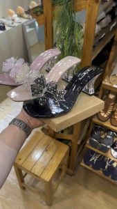 Shoes8888 Thailand รองเท้าส้นแก้วโบว์ สูง2.5นิ้ว ไซล์36-40