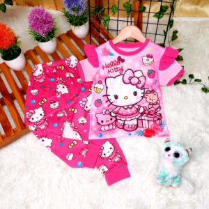 ชูด 2 ชุดนอนเด็กเรืองแสง ชูด 3 ชูดนอนแขนสั้นขายาว ผ้าคอตตอน