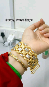 Gelang colek atau Rantai tangan fully patri ada cop material emas kuningan Indonesia