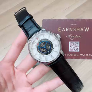 ĐỒNG HỒ NAM CHÍNH HÃNG Thomas Earnshaw ES-8096-01 Automatic Longcase Skeleton White Dial Brown Leather For Men