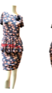 ชุดเดรส แยกชิ้นเสื้อกับกระโปรง ผ้ายืดเรย่อน Freesize (WP902)