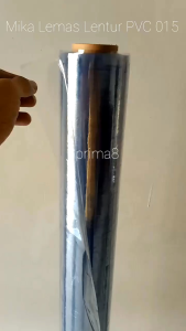 Plastik Mika Lemas Lentur Soft PVC Bening 015 mm Lebar 137cm Meteran
