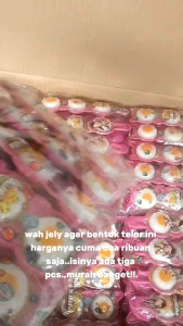 jely agar bentuk telor ceplok murah poll