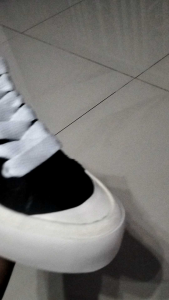 VENTAMA - Sepatu Gemuk Hitam putih Suede Classik Sepatu sekolah Sepatu terbaru