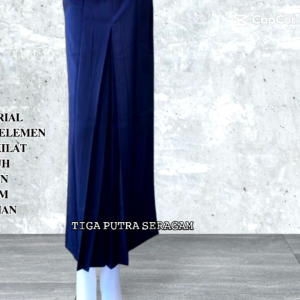 Rok Biru Rempel Satu Seragam Sekolah SMP/MTS Kain High Twis