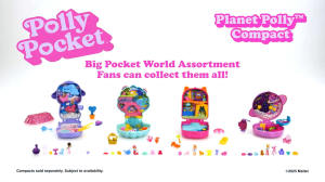Polly Pocket Dolls and Playset Planet Polly Space Casket Travel Toy with 1 Mini Doll Puppy and Matching Accessories JCB18