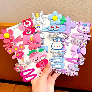 Set kẹp tóc cho bé gái 14 chi tiết mẫu mới cao cấp siêu dễ thương