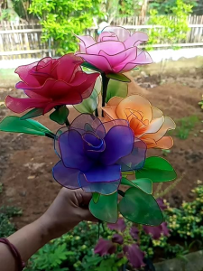 Bunga Mawar Hias Ruang Tamu Bahan Stocking Premium