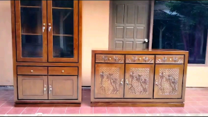 ALMARI BUKU/DOKUMEN/HIAS KAYU JATI