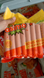 sosis asimo isi 15pcs(khusus JATIM)(dikemas BUBBLE DAN KARDUS)