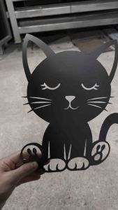 แมวฉลุลาย 1.2mm เหล็กฉลุลายแมว ติดเหล็กดัด ติดผนัง ตกแต่งบ้าน ตกแต่งรั้ว แมวติดประตู แมวติดหน้าต่าง แมวเหล็ก