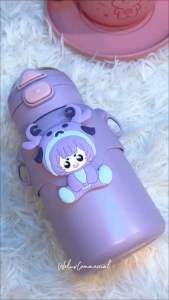 316 stainless steel 500ml thermos water bottle with dual drinking modes and shoulder strap