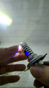 Lampu Led Laser H4 3kaki Vixion 2Warna Plus Senja Biru - Lampu Led Depan Vixion - MX King - Scoopy - CBR Dll